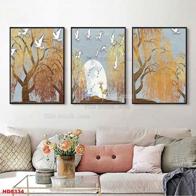 File gốc File tranh bộ hiện đại HD6334 (cho in UV) siêu nét