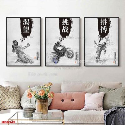 File gốc File tranh bộ hiện đại HD6345 (in 3D) nghệ thuật