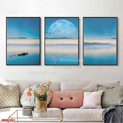 File ảnh gốc File tranh bộ hiện đại HD6351 (chuyên in mica)