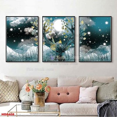 File gốc File tranh bộ hiện đại HD6408 (chủ đề hiện đại) trang trí