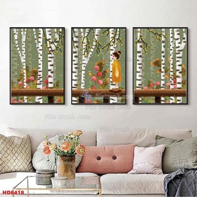 File tranh File tranh bộ hiện đại HD6418 (ảnh gốc) độ nét vượt trội
