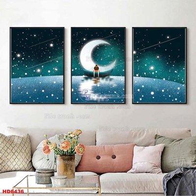 Download file File tranh bộ hiện đại HD6436 (gốc) in mica đèn LED