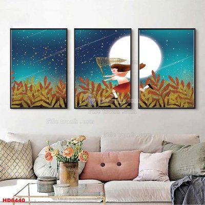 File gốc File tranh bộ hiện đại HD6440 (in mica) cắt laser