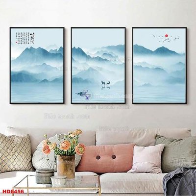 Chi tiết file tranh tráng gương File tranh bộ hiện đại HD6456 (ảnh gốc)