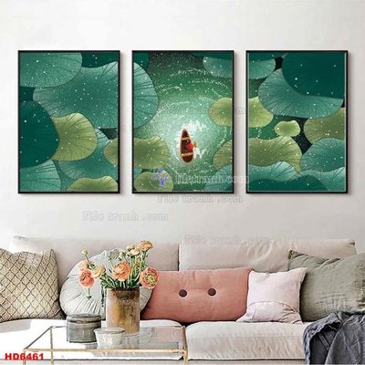 Download file File tranh bộ hiện đại HD6461 (gốc) in mica bàn thờ