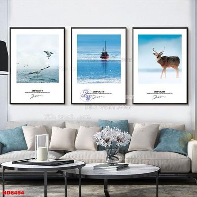 File tranh File tranh bộ hiện đại HD6494 (bản gốc) treo tường