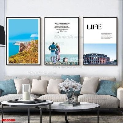 File tranh File tranh bộ hiện đại HD6500 (bản gốc) in lụa 5D