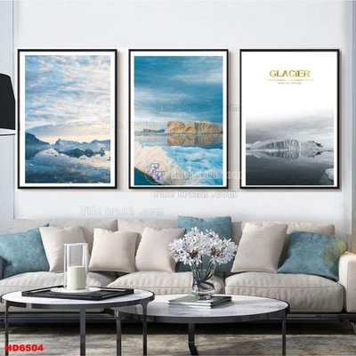 Tải file File tranh bộ hiện đại HD6504 (gốc) chủ đề hoa sen