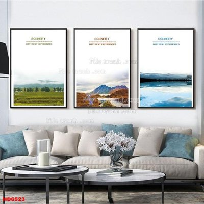 File tranh ảnh gốc File tranh bộ hiện đại HD6523 dùng cho in khổ lớn