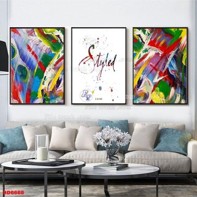 File in ấn chuyên nghiệp File tranh bộ hiện đại HD6668 (file gốc)