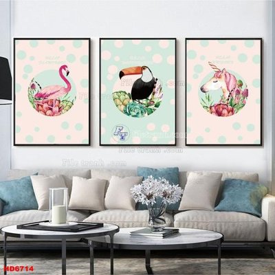 File gốc File tranh bộ hiện đại HD6714 (in 3D) cho trang trí