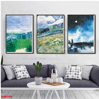 File ảnh File tranh bộ hiện đại HD6765 (gốc) cho trang trí nội thất