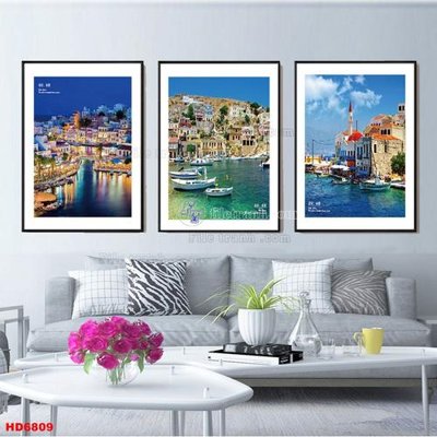 File PSD File tranh bộ hiện đại HD6809 (chất lượng in ấn)