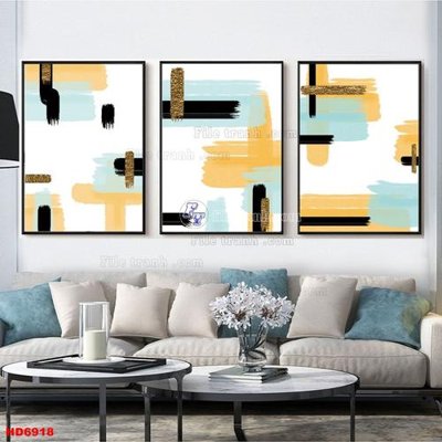 File in lụa File tranh bộ hiện đại HD6918 (tân cổ điển) File tranh bộ hiện đại HD6918