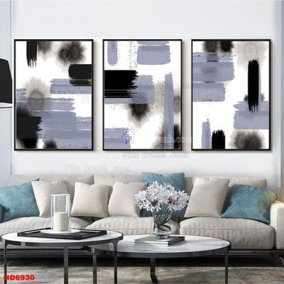 File in mica File tranh bộ hiện đại HD6930 (bản gốc) làm vách ngăn