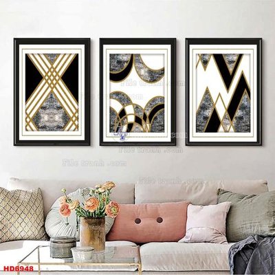 File gốc File tranh bộ hiện đại HD6948 (in lụa) chi tiết cao