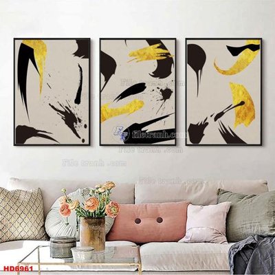 File gốc File tranh bộ hiện đại HD6961 (in mica) làm quà tặng