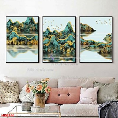 File gốc File tranh bộ hiện đại HD6966 (ảnh chi tiết) để in ấn