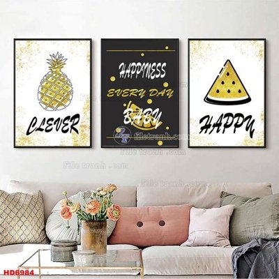 File gốc File tranh bộ hiện đại HD6984 (in lụa) trang trí tường