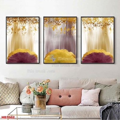 Download file gốc File tranh bộ hiện đại HD7002 (in mica) 3D