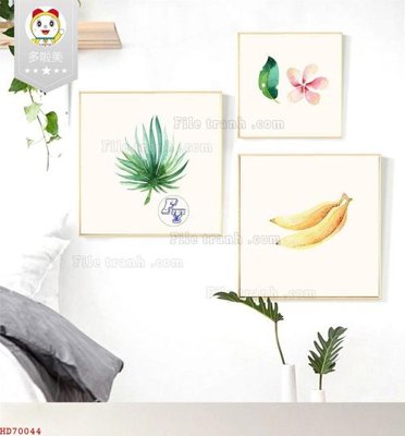 File gốc in tráng gương File bộ tranh treo hiện đại HD70044 chi tiết