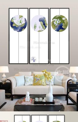 File gốc File bộ tranh treo hiện đại HD70073 (in 3D) cho trang trí