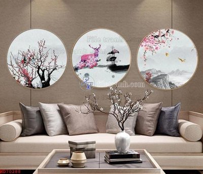 File ảnh File bộ tranh treo hiện đại HD70288 (gốc) cho trang trí nhà hàng
