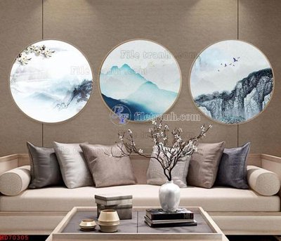 File ảnh File bộ tranh treo hiện đại HD70305 (gốc) in poster