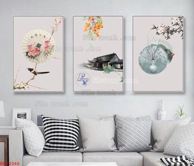 Chi tiết file tranh tráng gương File bộ tranh treo hiện đại HD70366 (ảnh gốc)