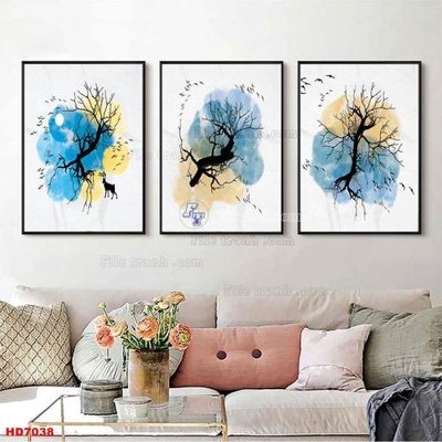 File gốc File tranh bộ hiện đại HD7038 (in ấn) không giới hạn