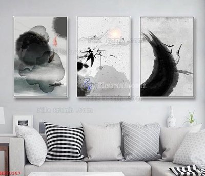 File PSD File bộ tranh treo hiện đại HD70387 (bản gốc) cho nhà in