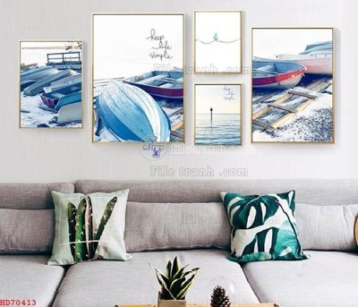 File gốc File bộ tranh treo hiện đại HD70413 (trang trí) phòng trẻ em