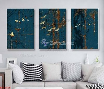 File PSD File bộ tranh treo hiện đại HD70429 (gốc) nhiều lớp (multi-layer)
