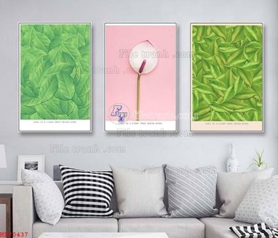 File tranh File bộ tranh treo hiện đại HD70437 (file gốc) chuẩn màu in