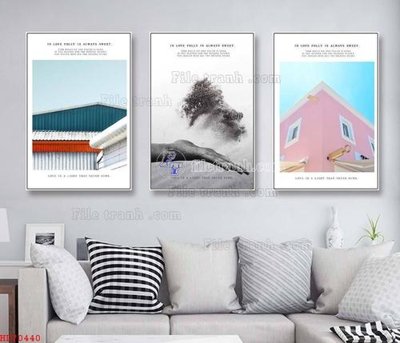 File tranh File bộ tranh treo hiện đại HD70440 (ảnh gốc) sắc nét hoàn hảo