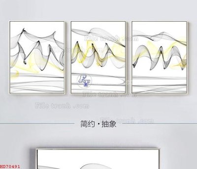 File ảnh File bộ tranh treo hiện đại HD70491 (gốc) cho trang trí nội thất