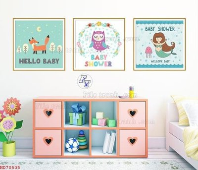 File gốc File bộ tranh treo hiện đại HD70535 (in lụa) tranh thuận buồm