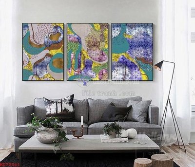 File in ấn File bộ tranh treo hiện đại HD70541 (bản gốc) từ file gốc