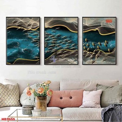 File tranh File tranh bộ hiện đại HD7055 (gốc) in backlit film