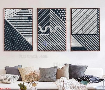 File ảnh File bộ tranh treo hiện đại HD70554 (gốc) cho trang trí nhà hàng