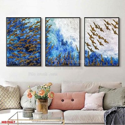 File tranh gốc PSD File tranh bộ hiện đại HD7067 còn nguyên layer