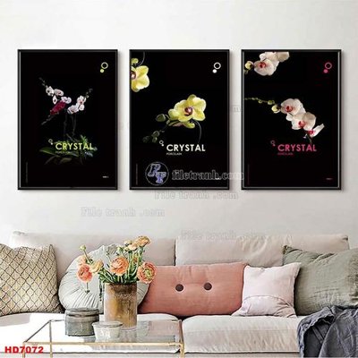 File gốc File tranh bộ hiện đại HD7072 (in 3D) cho trang trí