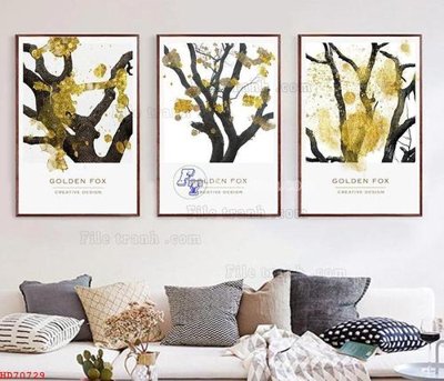 Download file File bộ tranh treo hiện đại HD70729 (gốc) in mica cao cấp