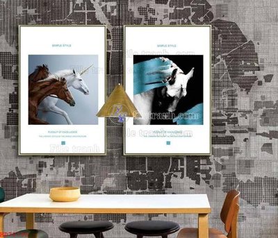 File tranh File bộ tranh treo hiện đại HD70736 (bản gốc) in lụa 3D