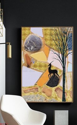 Tải file File bộ tranh treo hiện đại HD70777 (gốc) chủ đề phong thủy