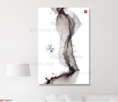 Download file gốc File bộ tranh treo hiện đại HD70907 (in lụa) tranh 3D