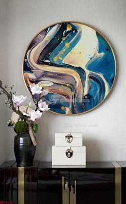 File gốc File bộ tranh treo hiện đại HD71015 (in lụa) tranh mã đáo