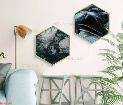File gốc File bộ tranh treo hiện đại HD71187 (in lụa) tranh mã đáo