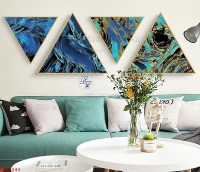 File gốc File bộ tranh treo hiện đại HD71243 (in lụa) tranh phong thủy