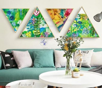 File tranh File bộ tranh treo hiện đại HD71499 (bản gốc) in lụa 3D